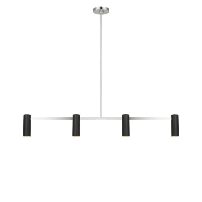 Myhouse Lighting Generation Lighting - GLC2074BNE - Four Light Linear Chandelier - Zentro - Brushed Nickel