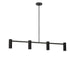 Myhouse Lighting Generation Lighting - GLC2074MBK - Four Light Linear Chandelier - Zentro - Midnight Black