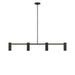 Myhouse Lighting Generation Lighting - GLC2074MBKE - Four Light Linear Chandelier - Zentro - Midnight Black