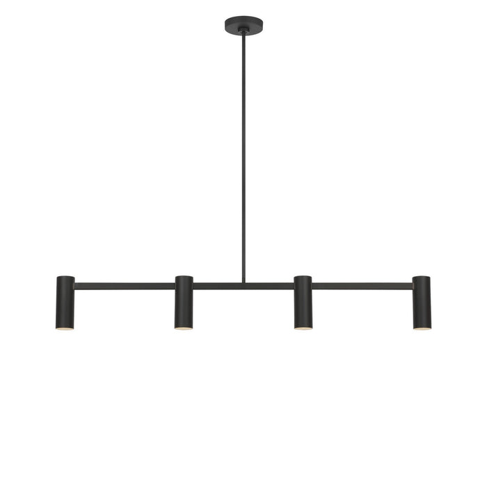 Myhouse Lighting Generation Lighting - GLC2074MBKE - Four Light Linear Chandelier - Zentro - Midnight Black
