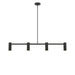 Myhouse Lighting Generation Lighting - GLC2074MBKE - Four Light Linear Chandelier - Zentro - Midnight Black