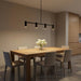 Myhouse Lighting Generation Lighting - GLC2074MBKE - Four Light Linear Chandelier - Zentro - Midnight Black