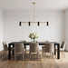 Myhouse Lighting Generation Lighting - GLC2074SBE - Four Light Linear Chandelier - Zentro - Satin Brass