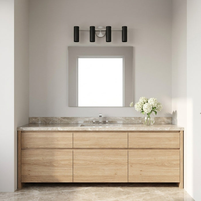 Myhouse Lighting Generation Lighting - GLV2084BN - Four Light Vanity - Zentro - Brushed Nickel