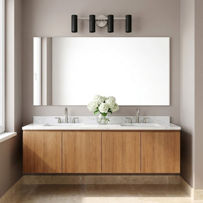 Myhouse Lighting Generation Lighting - GLV2084BNE - Four Light Vanity - Zentro - Brushed Nickel