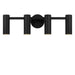 Myhouse Lighting Generation Lighting - GLV2084MBK - Four Light Vanity - Zentro - Midnight Black
