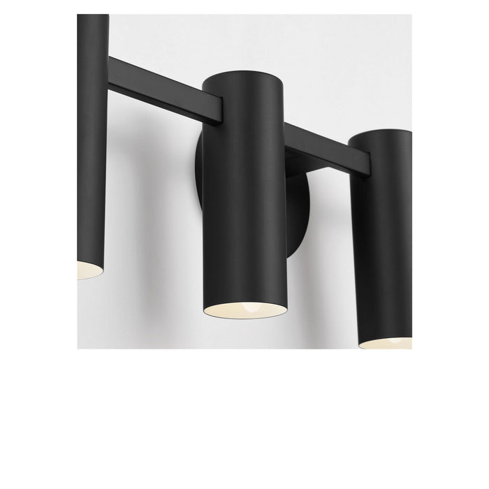 Myhouse Lighting Generation Lighting - GLV2084MBKE - Four Light Vanity - Zentro - Midnight Black