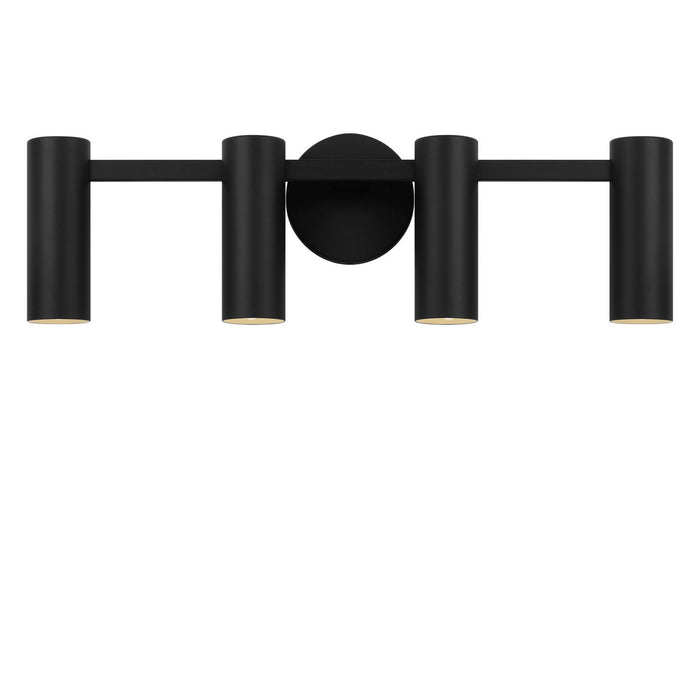 Myhouse Lighting Generation Lighting - GLV2084MBKE - Four Light Vanity - Zentro - Midnight Black