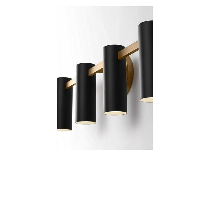 Myhouse Lighting Generation Lighting - GLV2084SBE - Four Light Vanity - Zentro - Satin Brass