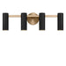 Myhouse Lighting Generation Lighting - GLV2084SBE - Four Light Vanity - Zentro - Satin Brass