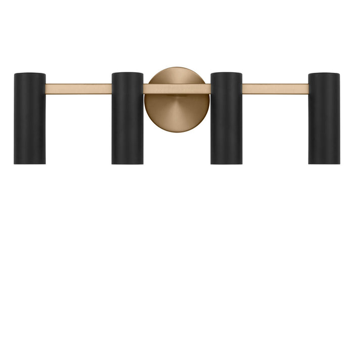 Myhouse Lighting Generation Lighting - GLV2084SBE - Four Light Vanity - Zentro - Satin Brass