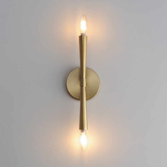 Myhouse Lighting Maxim - 24620SBR - Two Light Wall Sconce - Rome - Satin Brass