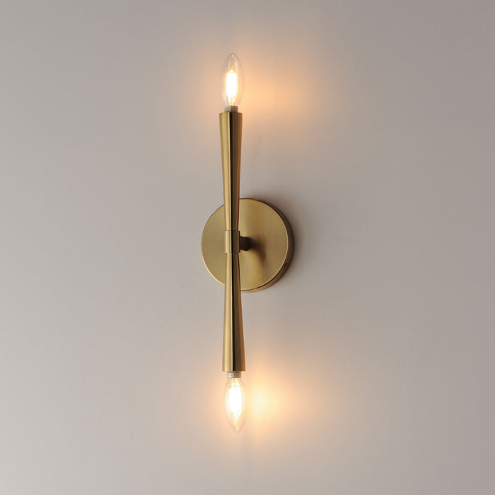 Myhouse Lighting Maxim - 24620SBR - Two Light Wall Sconce - Rome - Satin Brass