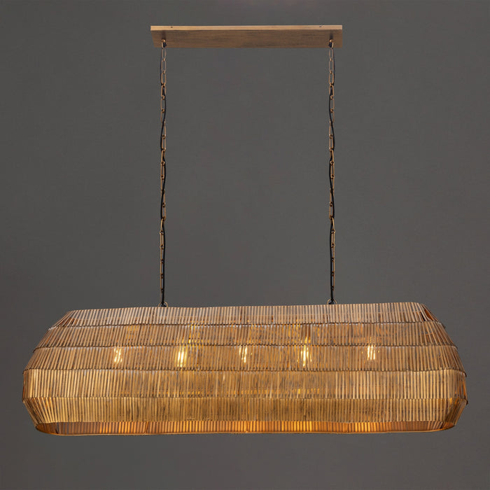Myhouse Lighting Maxim - 29185AB - Five Light Linear Pendant - Gilda - Antique Brass
