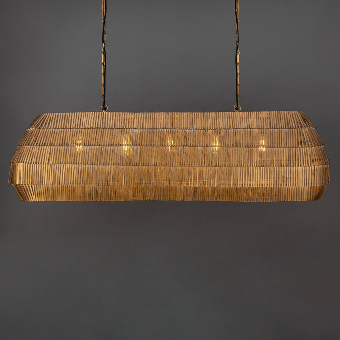 Myhouse Lighting Maxim - 29185AB - Five Light Linear Pendant - Gilda - Antique Brass