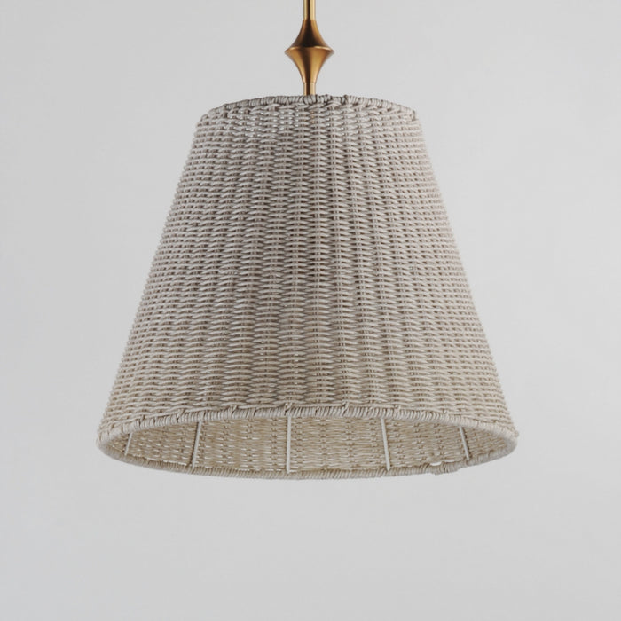 Myhouse Lighting Maxim - 21487WWTNAB - One Light Pendant - Baja - Natural Aged Brass