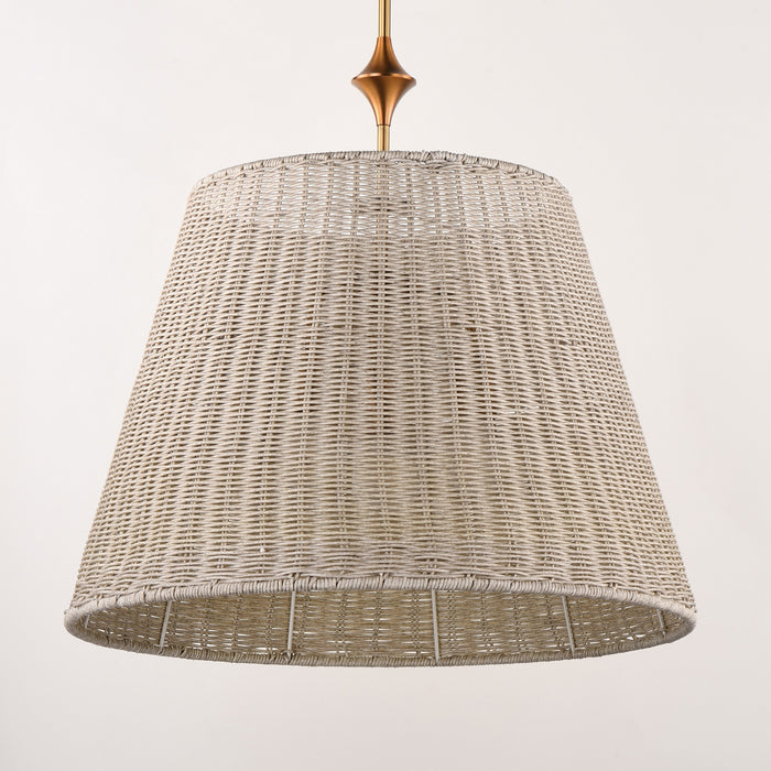 Myhouse Lighting Maxim - 21488WWTNAB - Three Light Pendant - Baja - Natural Aged Brass
