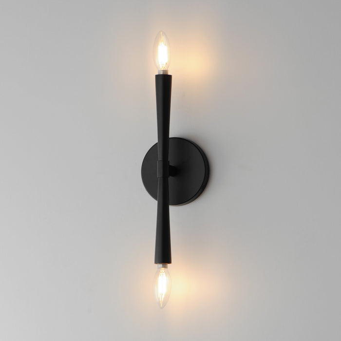 Myhouse Lighting Maxim - 24620BK - Two Light Wall Sconce - Rome - Black