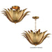 Myhouse Lighting Maxim - 28710GL - Three Light Semi Flush/Pendant Convertible - Firenze - Gold Leaf