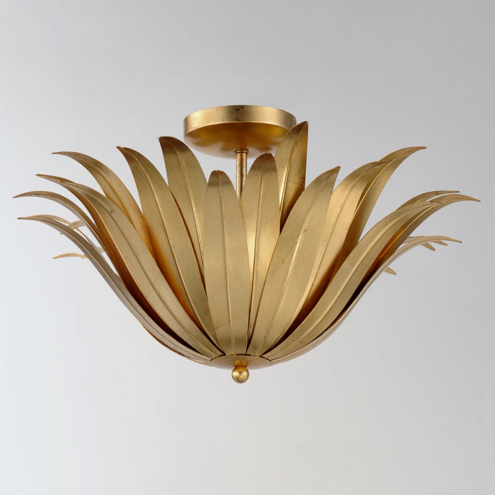 Myhouse Lighting Maxim - 28710GL - Three Light Semi Flush/Pendant Convertible - Firenze - Gold Leaf