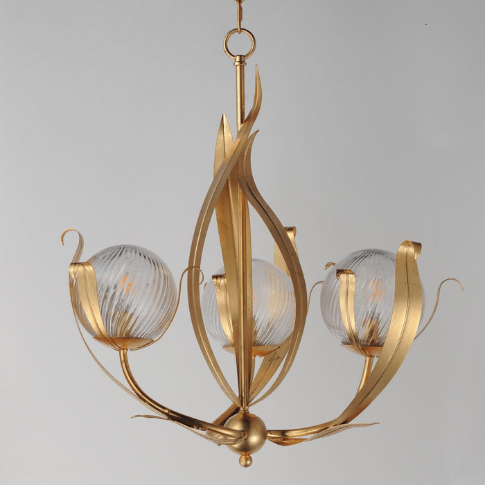 Myhouse Lighting Maxim - 28713CRGL - Three Light Pendant - Firenze - Gold Leaf