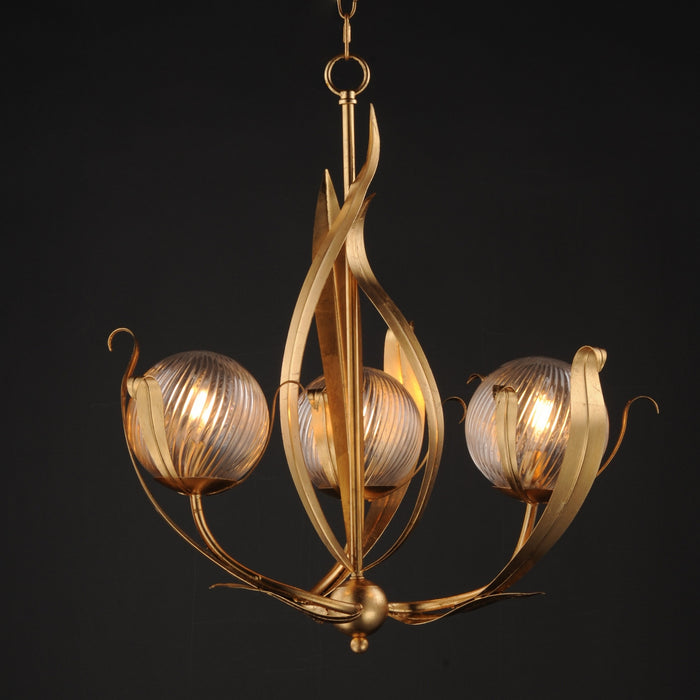 Myhouse Lighting Maxim - 28713CRGL - Three Light Pendant - Firenze - Gold Leaf