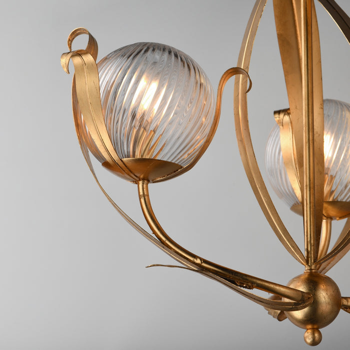 Myhouse Lighting Maxim - 28713CRGL - Three Light Pendant - Firenze - Gold Leaf