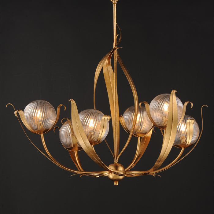 Myhouse Lighting Maxim - 28716CRGL - Six Light Chandelier - Firenze - Gold Leaf