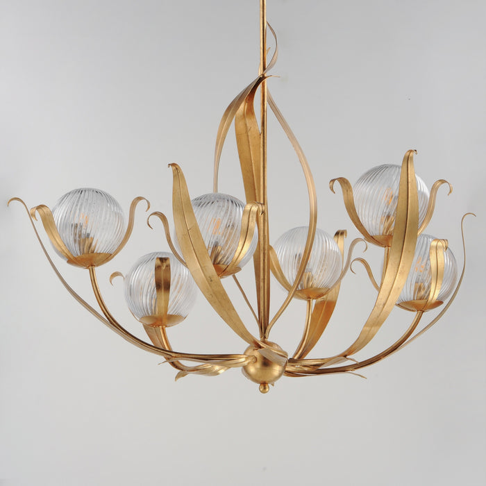 Myhouse Lighting Maxim - 28716CRGL - Six Light Chandelier - Firenze - Gold Leaf