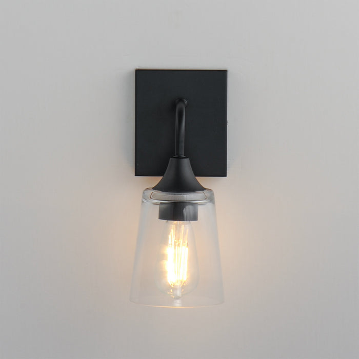 Myhouse Lighting Maxim - 12881CLBK - One Light Wall Sconce - Hudson - Black