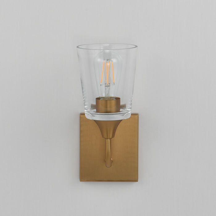 Myhouse Lighting Maxim - 12881CLNAB - One Light Wall Sconce - Hudson - Natural Aged Brass