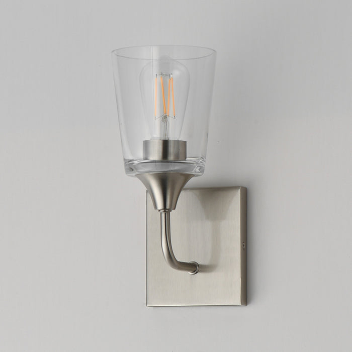 Myhouse Lighting Maxim - 12881CLSN - One Light Wall Sconce - Hudson - Satin Nickel