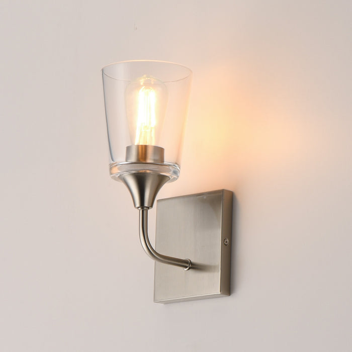 Myhouse Lighting Maxim - 12881CLSN - One Light Wall Sconce - Hudson - Satin Nickel