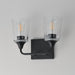 Myhouse Lighting Maxim - 12882CLBK - Two Light Bath Vanity - Hudson - Black