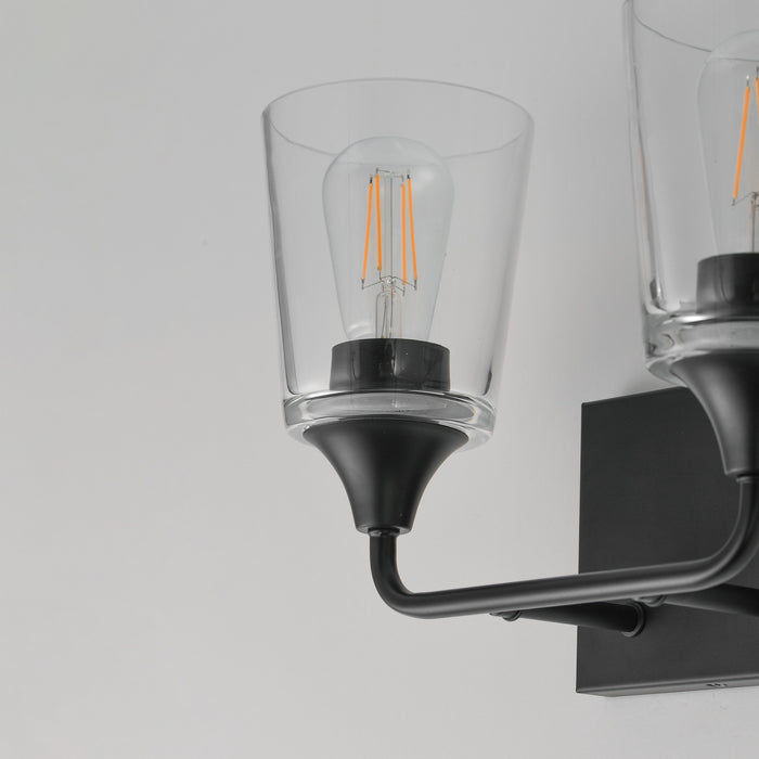 Myhouse Lighting Maxim - 12882CLBK - Two Light Bath Vanity - Hudson - Black