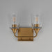 Myhouse Lighting Maxim - 12882CLNAB - Two Light Bath Vanity - Hudson - Natural Aged Brass