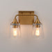 Myhouse Lighting Maxim - 12882CLNAB - Two Light Bath Vanity - Hudson - Natural Aged Brass