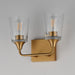 Myhouse Lighting Maxim - 12882CLNAB - Two Light Bath Vanity - Hudson - Natural Aged Brass