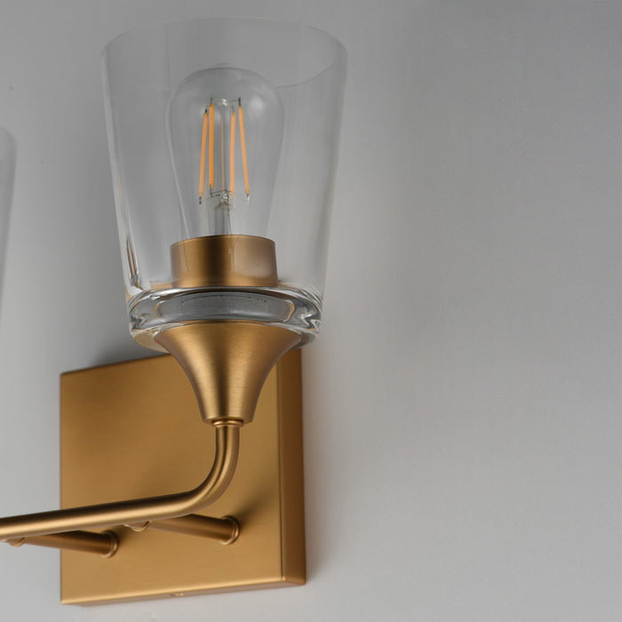 Myhouse Lighting Maxim - 12882CLNAB - Two Light Bath Vanity - Hudson - Natural Aged Brass