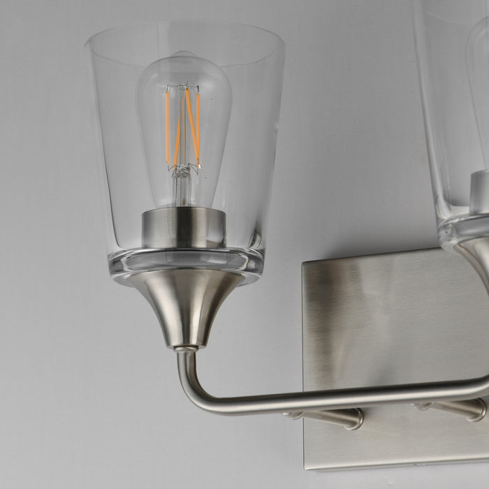 Myhouse Lighting Maxim - 12882CLSN - Two Light Bath Vanity - Hudson - Satin Nickel