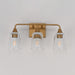 Myhouse Lighting Maxim - 12883CLNAB - Three Light Bath Vanity - Hudson - Natural Aged Brass