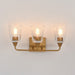 Myhouse Lighting Maxim - 12883CLNAB - Three Light Bath Vanity - Hudson - Natural Aged Brass