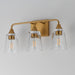 Myhouse Lighting Maxim - 12883CLNAB - Three Light Bath Vanity - Hudson - Natural Aged Brass