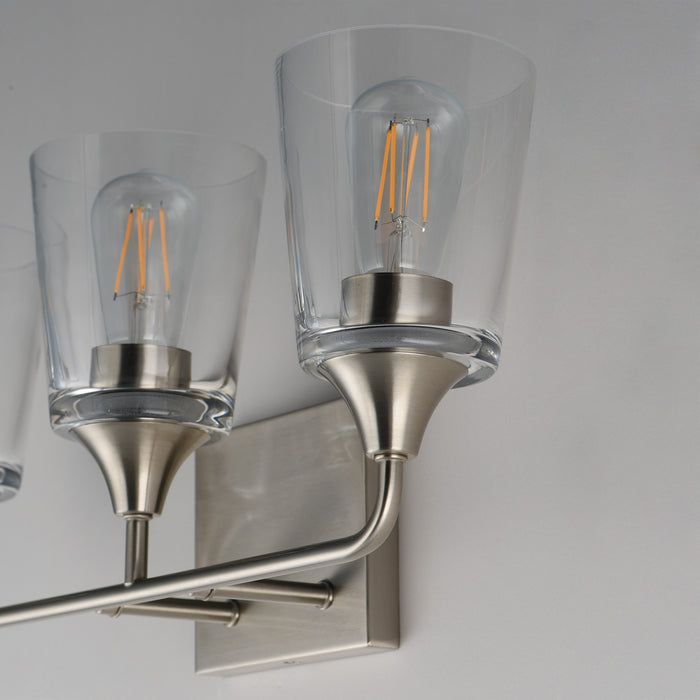 Myhouse Lighting Maxim - 12883CLSN - Three Light Bath Vanity - Hudson - Satin Nickel