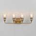 Myhouse Lighting Maxim - 12884CLNAB - Four Light Bath Vanity - Hudson - Natural Aged Brass