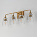 Myhouse Lighting Maxim - 12884CLNAB - Four Light Bath Vanity - Hudson - Natural Aged Brass
