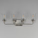 Myhouse Lighting Maxim - 12884CLSN - Four Light Bath Vanity - Hudson - Satin Nickel