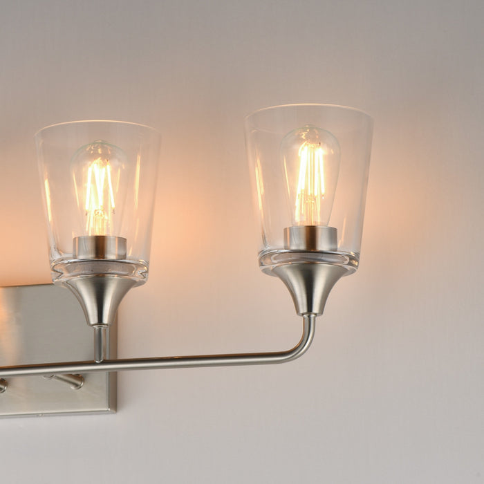 Myhouse Lighting Maxim - 12884CLSN - Four Light Bath Vanity - Hudson - Satin Nickel