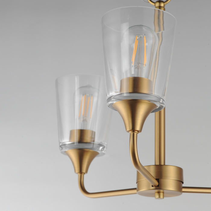 Myhouse Lighting Maxim - 12873CLNAB - Three Light Chandelier - Hudson - Natural Aged Brass