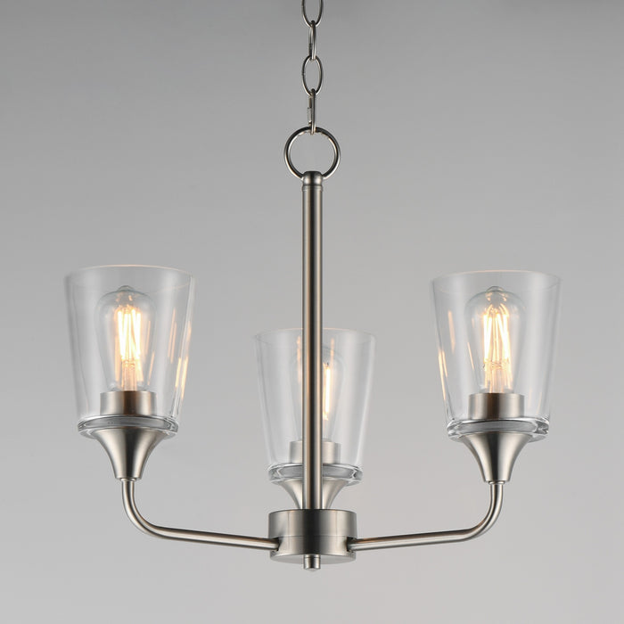 Myhouse Lighting Maxim - 12873CLSN - Three Light Chandelier - Hudson - Satin Nickel